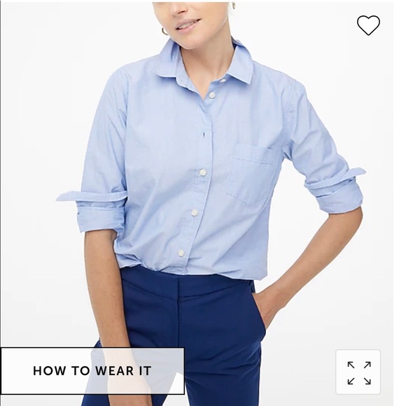 J Crew Blue Button down - Picture 2 of 5
